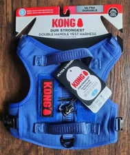 KONG® Ultra Durable Waste Bag Reflective Dog Harness, Blue, Size S, NEW!!