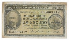 MOZAMBIQUE 1 ESCUDO 1944 VERY FINE 