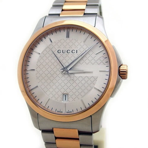 Orologio da polso uomo Gucci modello diamante G data senza tempo 126 4 GZl14xye