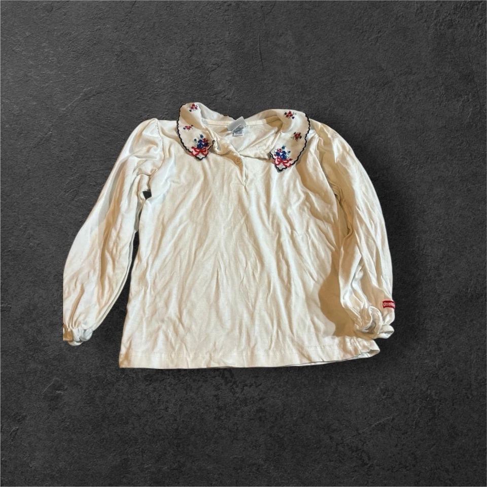 Vintage stunning osh kosh b'gosh embroidered fancy top holiday size 6 - Image 2 of 4