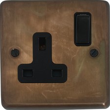 Tarnished Copper Sockets, Switches, Dimmers, Electrical Accessories