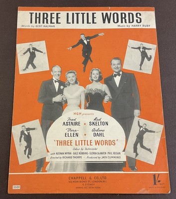 Vintage Noten - Drei kleine Worte aus drei kleinen Worten