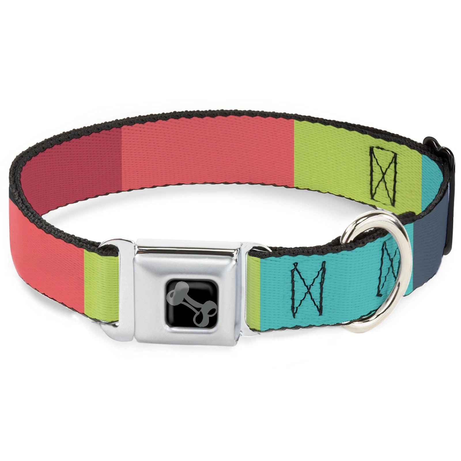 Dog Collar Bone Summer Essentials Color Block 8 Medium 11-16.5" (US IMPORT)