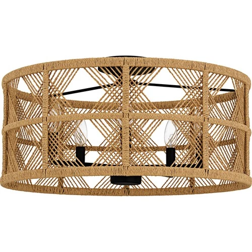 Matte Black  Semi-Flush Mount from the Axford Collection - Picture 2 of 5