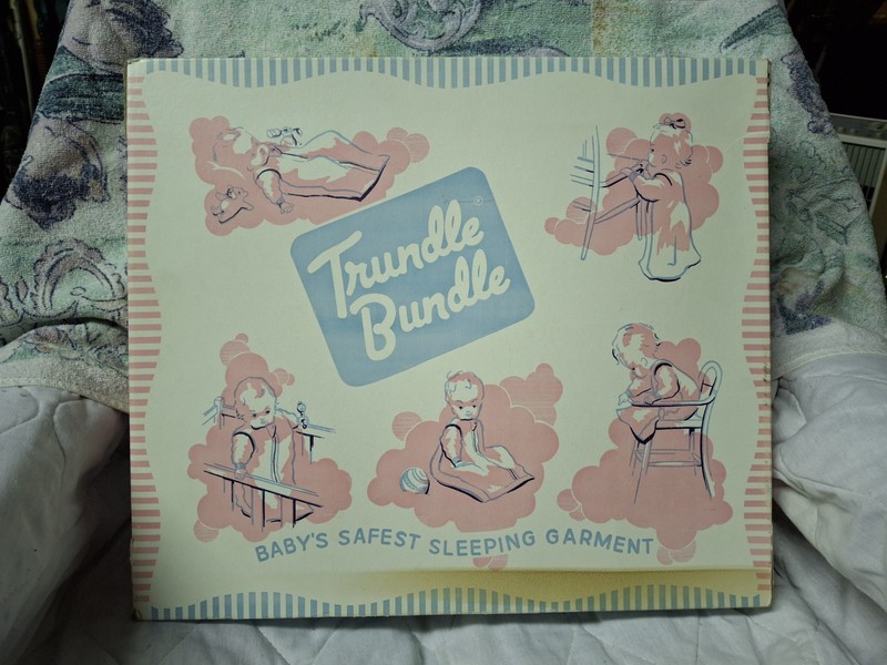 Rare NIB Vintage Baby Trundle Bundle Sleeping Garmet Blue Large Sleep And Play