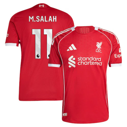 Liverpool adidas Football Home Shirt Jersey Men's 2025-26 Mohamed Salah Red