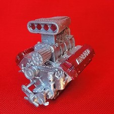 124 Scale Big-block Chevrolet Bbc Supercharged V8 Resin Model Engine