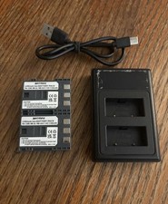 2 replacement batteries for Canon NB-2L / NB-2LH with charger and USB cable