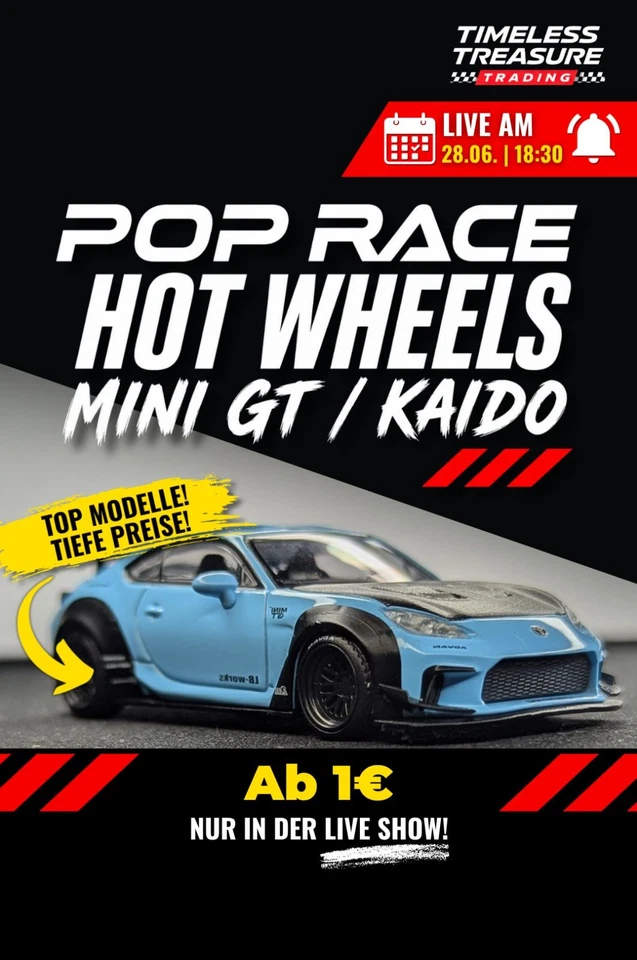 Hot Wheels, Kaido, Pop Race🔥 Jetzt Live AB 1€💥 - Toys Sunday #13