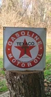 Texaco Gasoline Motor Oil Lube vintage gas pump porcelain sign