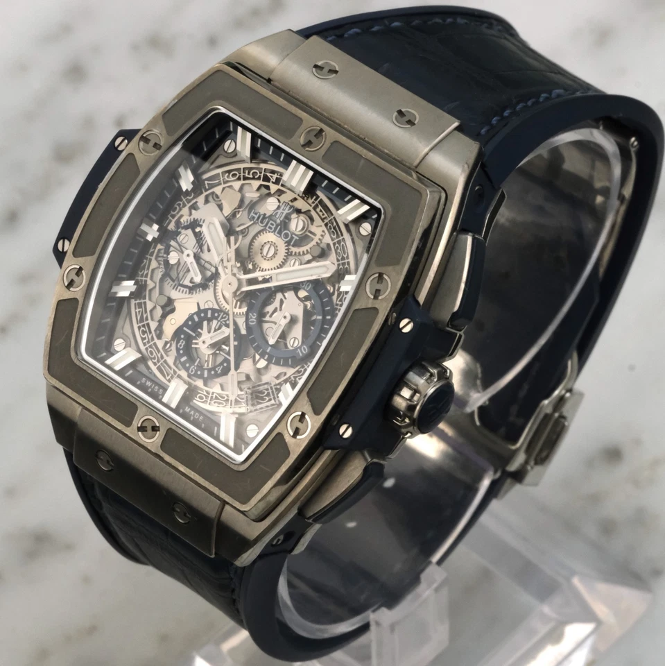 Hublot Spirit Of Big Bang Titanium Blue 42mm Chrono Luxury Watch 601.NX.7170.LR - Image 2 of 4