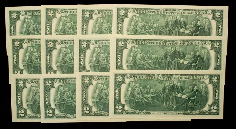 FR 1935 A-L* $2 1976 Federal Reserve Note US - 12 Note District Set BU - CA1507 - Image 2 of 2