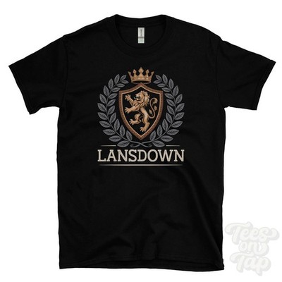 LANSDOWN FANTASY WAPPEN T-SHIRT Neuheit Parodie Familienname Wappen
