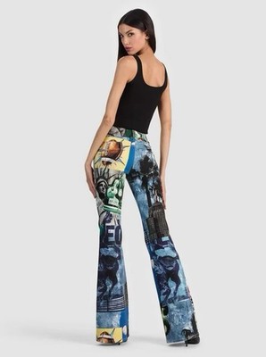 Alice Olivia KAI LOW RISE PRINTED JEAN $ 550 Size 24 | eBay
