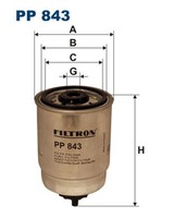 Filtron Kraftstofffilter PP 843 Mit Wasserablassschraube Anschraubfilter FüR T85