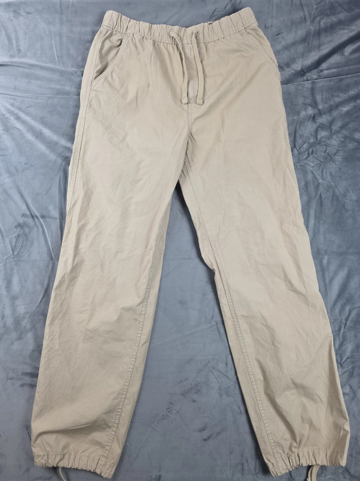 Superdry Men's Cargo Trousers Size W:32 L:30 Taupe Brown Stone Wash Pockets New
