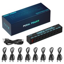 Alimentatore pedaliera effetto chitarra 8 uscite isolate DC 9V con cavo audio