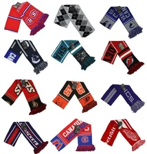 NHL Team Logo & Colors Acrylic Knit Fringe Scarf 62" x 7" OSFM Pick Team/Style