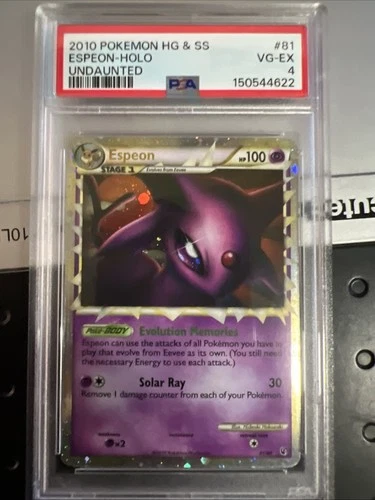 PSA 4 Espeon Prime 81/90 2010 Pokemon Undaunted HG & SS Holo Low Pop