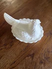 Fenton white Milk Glass Large Hen on Nest- 8 inches