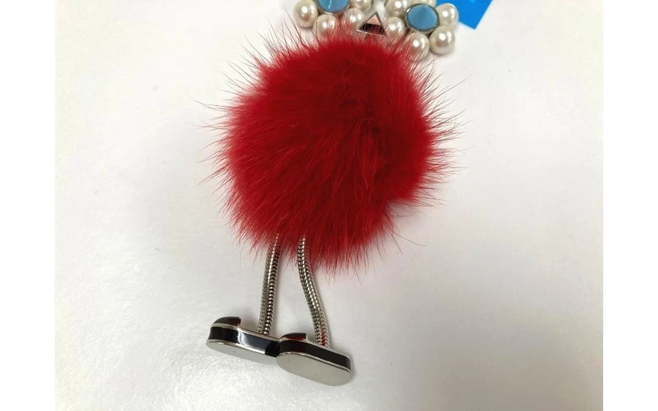 Fendi Charm Bag Bugs Monster Borchie Metallo Argento Portachiavi Borsa Charm ... - Immagine 4 di 4