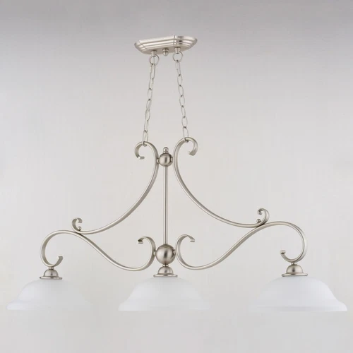 Monrovia 3 Light Linear Chandelier Brushed Nickel - Picture 4 of 5