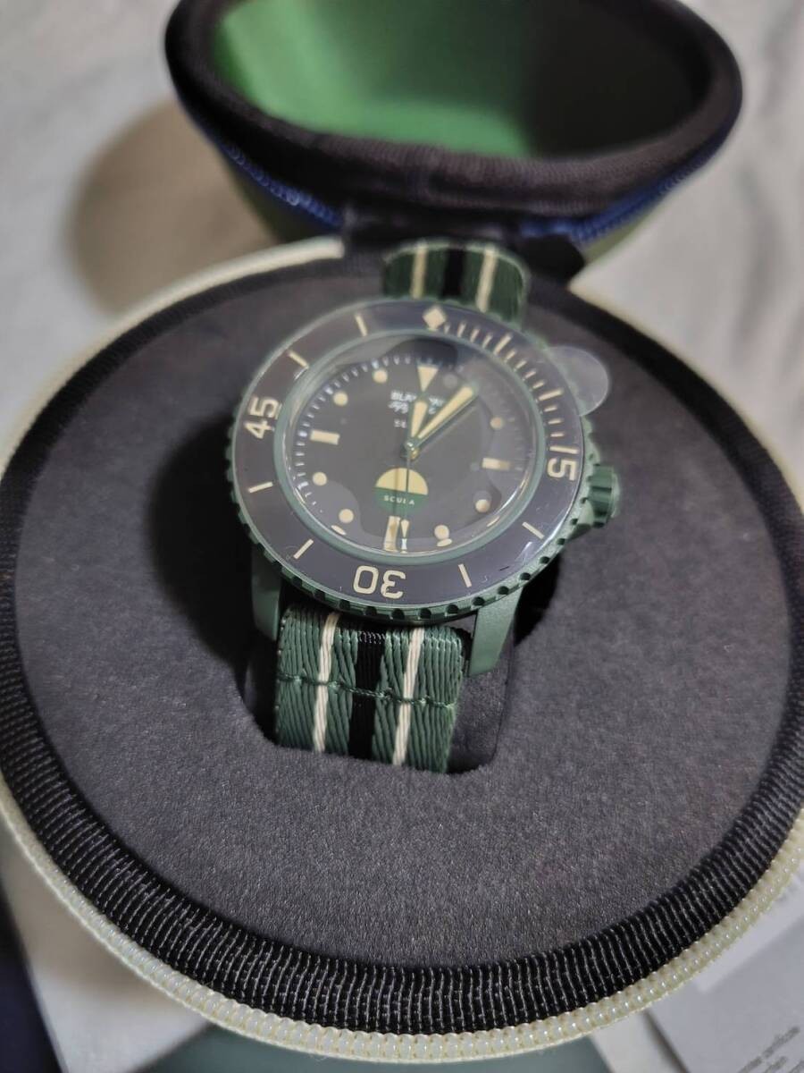 Blancpain x Swatch GREEN ABYSS Watch SO35G100 Diver 2025 Limited