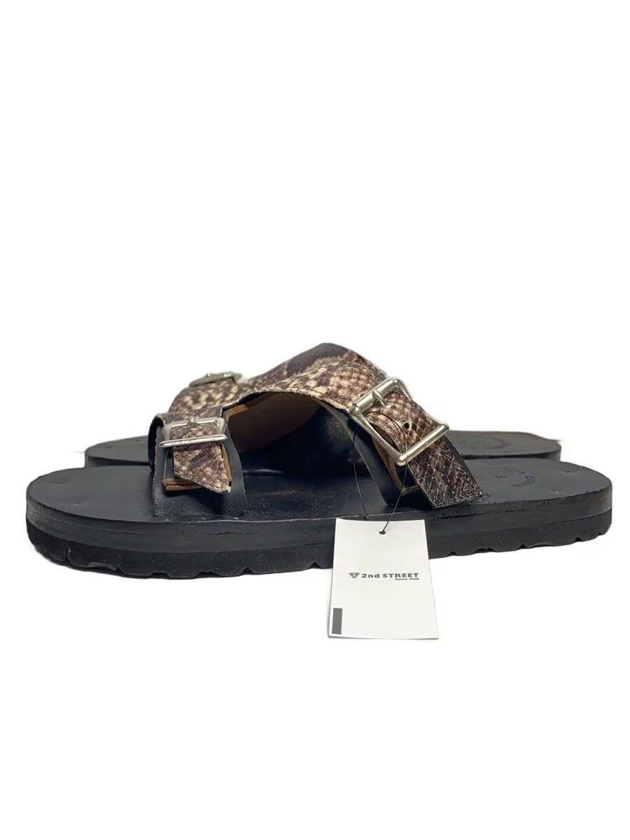 Jutta Neumann Python Pattern Belt Sandals Us8 Blk… - image 1