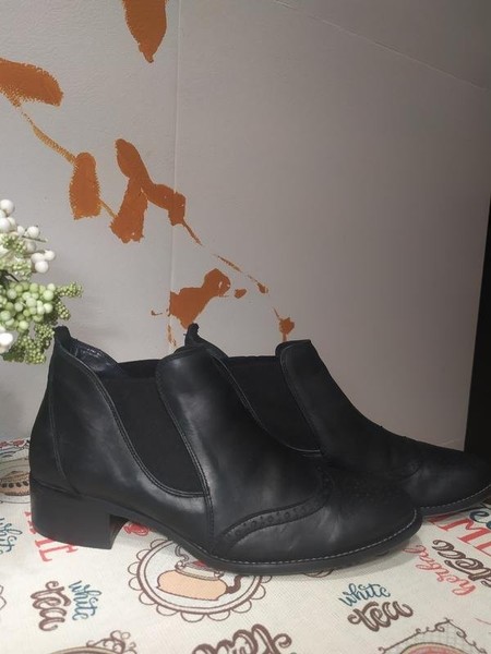 Women Paul Green Boots Black Leather 37 #C4CS