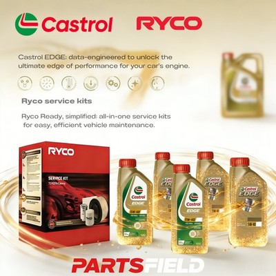 Ryco Service Kit 5L Castrol Eng Oil for Toyota Hilux GGN15 GGN15R 05-15 4.0L