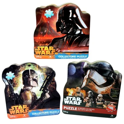 Star Wars Jigsaw Puzzles 1000 Pc Collectors Edition - Metal Tin Choice 3 Designs - Image 1 of 4