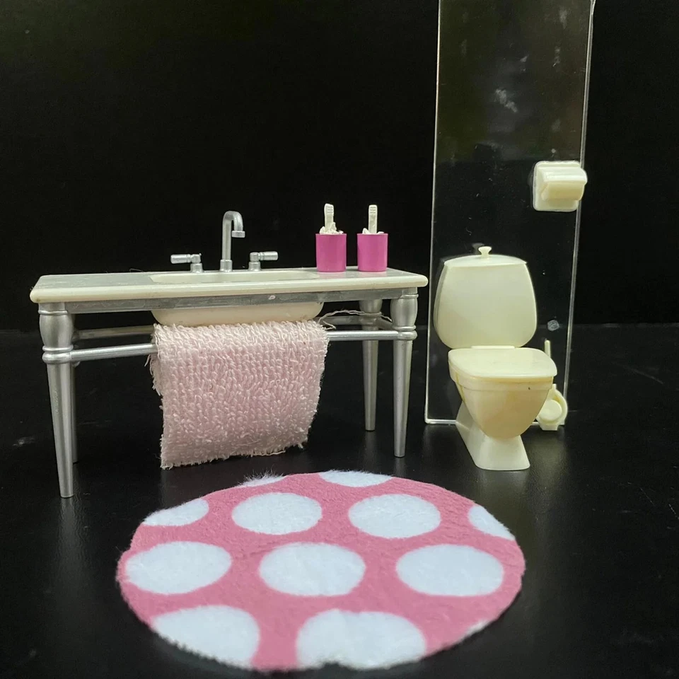 1/16 Smaland Bathroom Set (w/Toilet & Sink) Lundby #2049 Factory Sealed MISB - Image 3 of 4