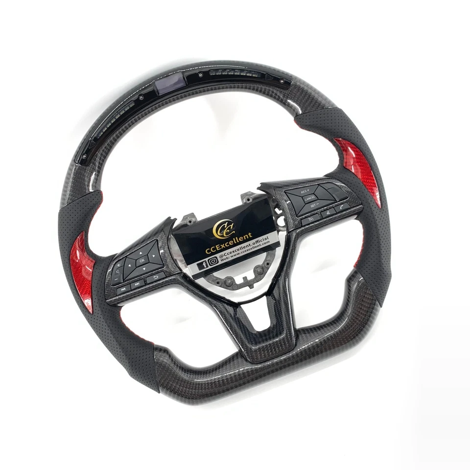 Volante de fibra de carbono real Sylphy Altima Versa Sentra 2019-2025 Foto 2 de 4