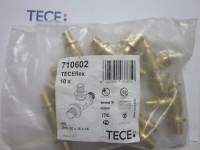 1x TECEflex 710602 T-Stück reduziert 20x16x16 Rotguss Fitting TECE Tstück 16 20