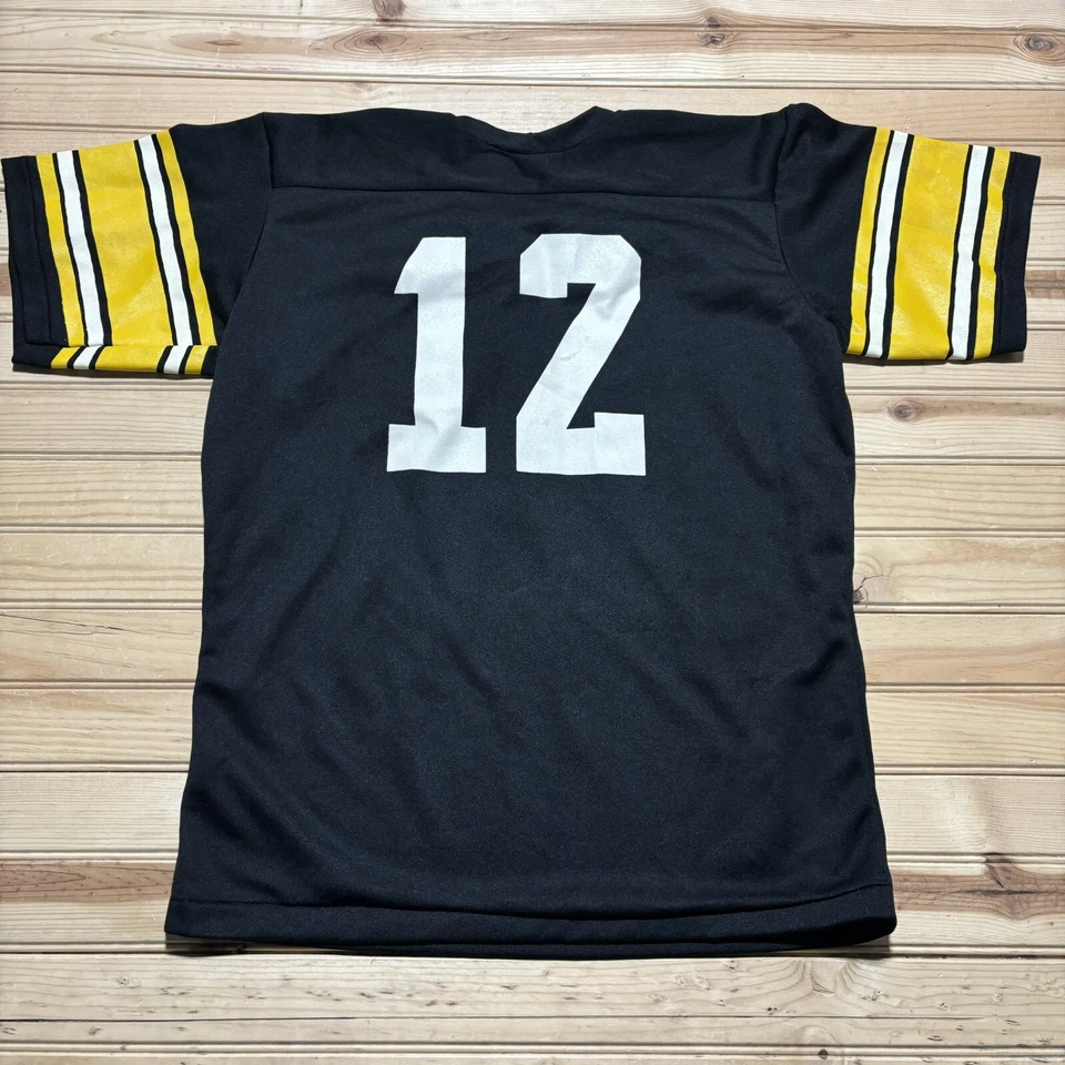Camiseta Vintage Terry Bradshaw #12 Pittsburgh Steelers NFL Tamanho Grande Rawlings - Imagem 2 de 4