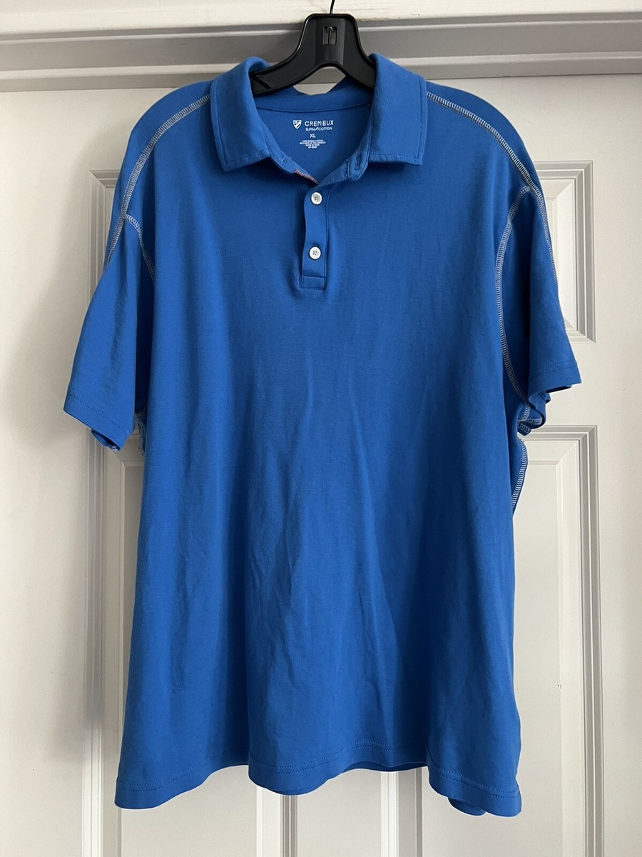Cremieux supima cotton mens size xl blue polo shirt