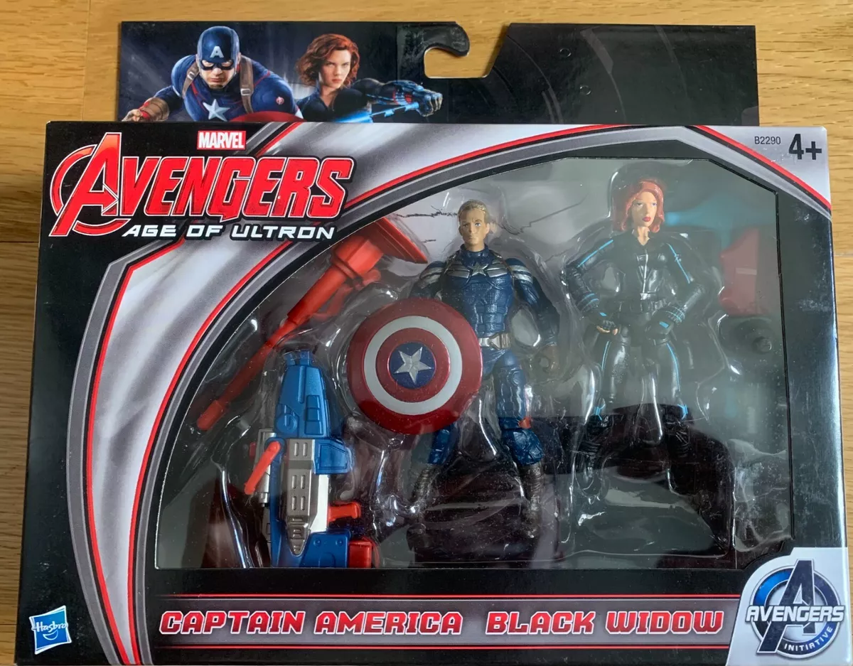 MARVEL AVENGERS AGE OF ULTRON Captain America Black Widow 2 FIGURE SET 3.75