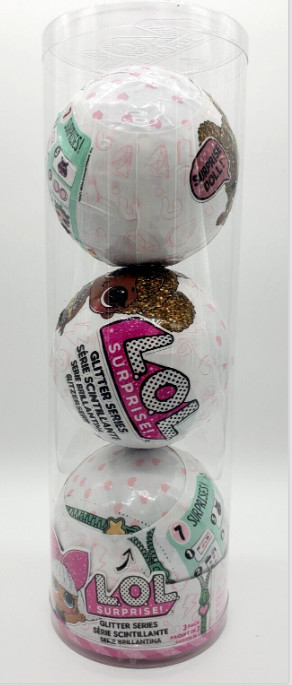 LOL Surprise Glitter Series Doll Ball 3 Pack Globe 7 Surpris