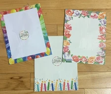 SEALED 3 Diff Styles Pkg Letterhead Computer Paper-40,40,25 Sheets = 105 Pages