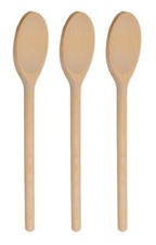 14 Inch Long Wooden Spoons For Cooking Oval Wood Mixing Spoons For Baking Cookin