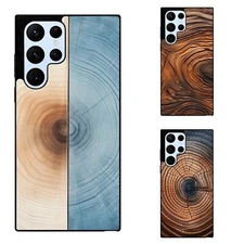circular wood grain pattern For Samsung S25 S24 S23 S21 S22 FE Ultra Unique case