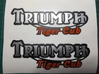 Triumph Tiger Cub decal stickers X2 pair pre 65 trials twinshock bantam