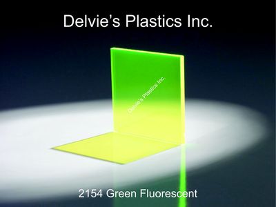 1/8'' 2154 Fluorescent Green Cell Cast Acrylic Sheet  12'' x 12''