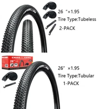 2PC/1PC Mountain Bike Tire Replacement Kit, 26’’×1.95 Dual Compound 2C-MTB Tires