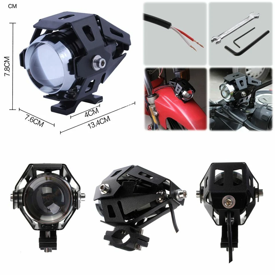 COPPIA FARETTI SUPPLEMENTARI NERO LED 15W TRIUMPH TIGER XC EXPLORER 1215 800 Foto 3 de 3