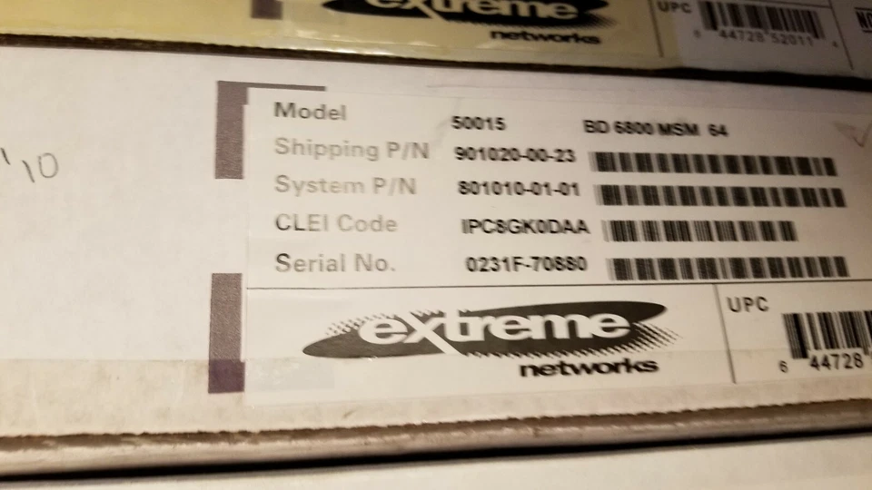 NIB Extreme Networks Blackdiamond 50015 BD 6800 MSM64i Fabric Switch Module - Image 2 of 2