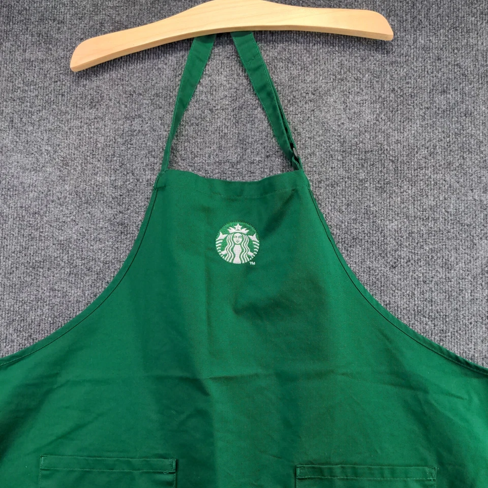 Starbucks Bib Apron Employee Uniform Green Adjustable Neck Strap - Image 3 of 4