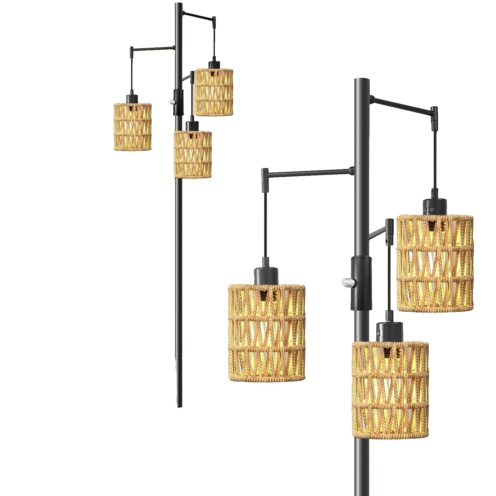 Wooden Art Deco Floor Lamps