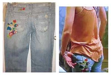 TRUE BLOOD Hero AMY's JEANS Screen Used Worn Production Wardrobe LIZZY CAPLAN S1