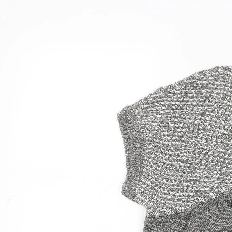 Suéter de lino Duffy para mujer gris cuello cuchara talla S Foto 3 de 4